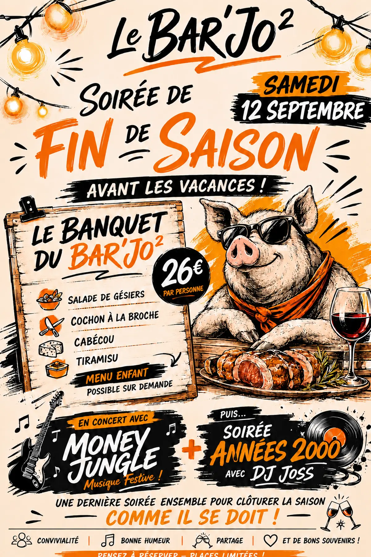 Soirée fin de saison au Bar Jo²