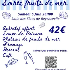 Soirée fruits de mer à Beychevelle