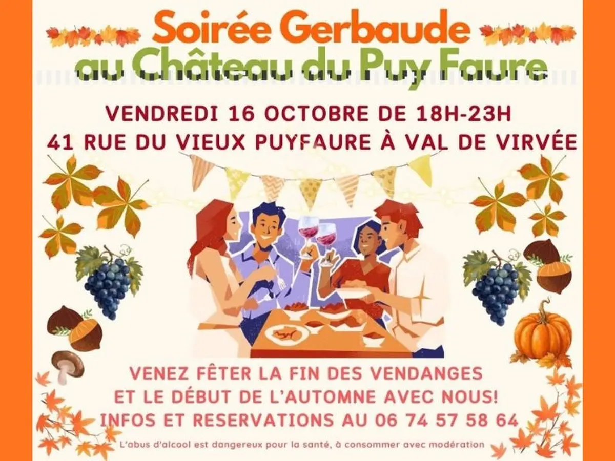 Soirée gerbaude au Chateau du Puy Faure