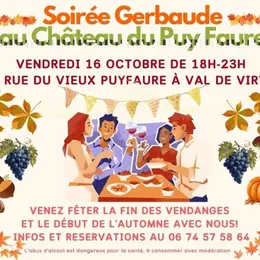Soirée gerbaude au Chateau du Puy Faure