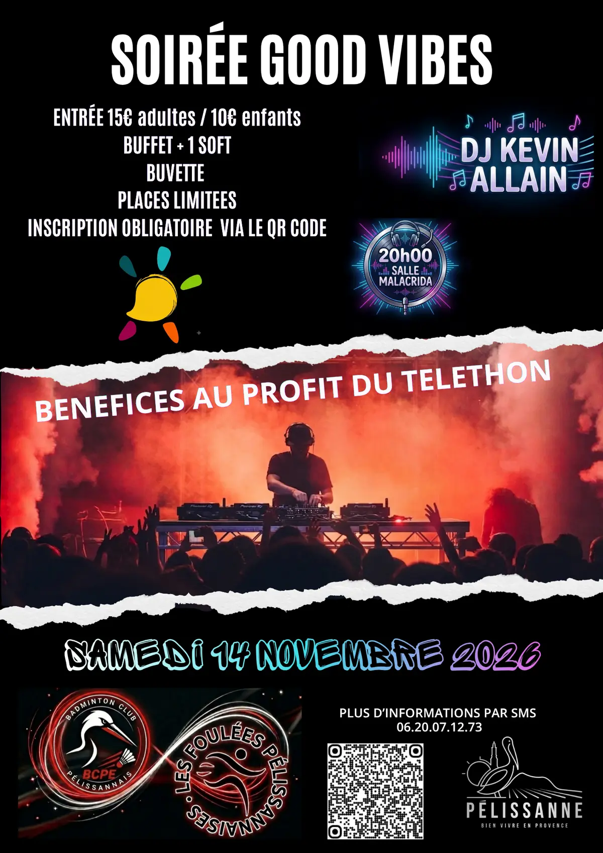 Soirée good vibes au profit du Téléthon