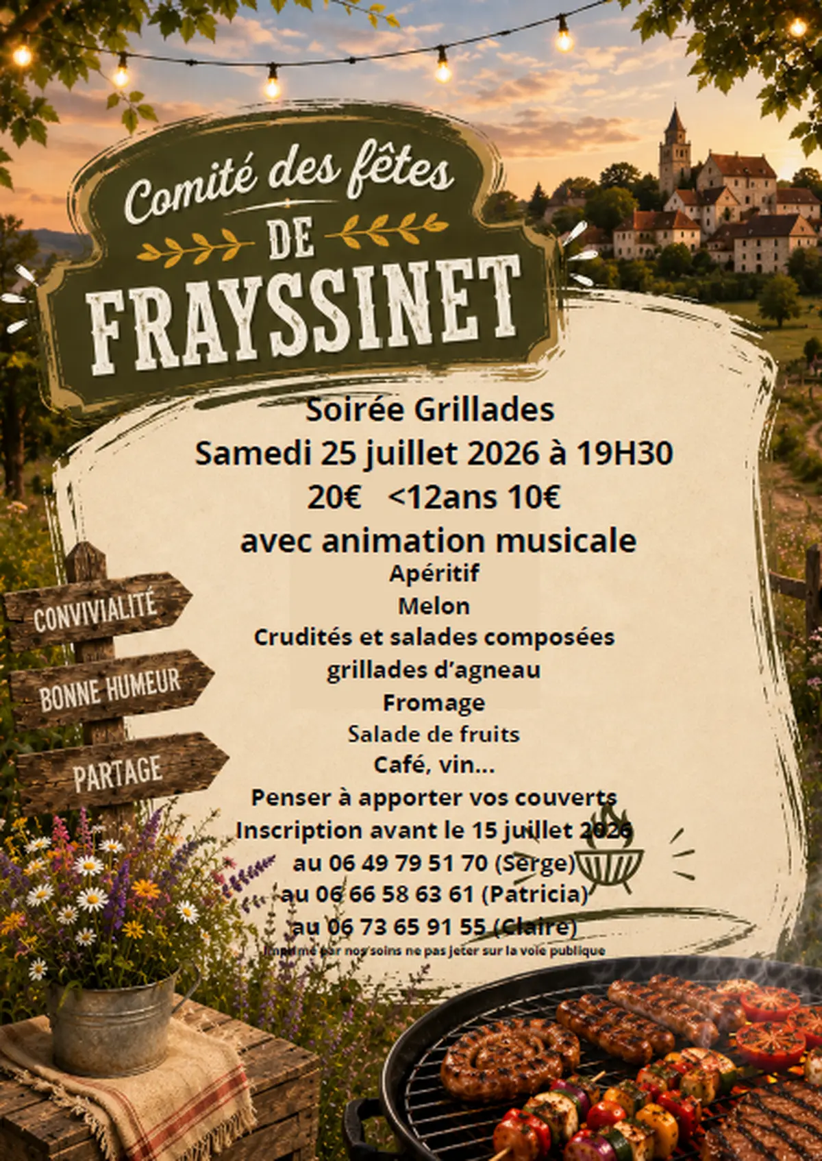 Soirée grillades à Frayssinet