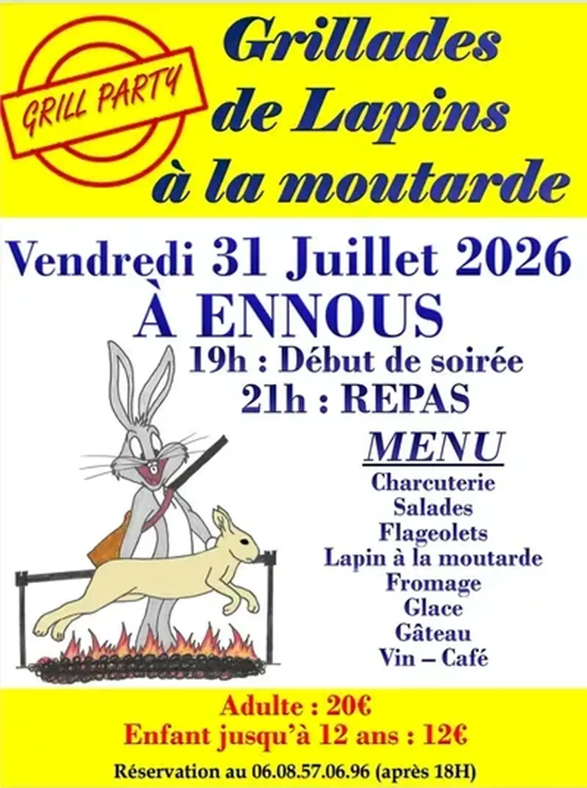 Soirée grillades de lapin à la moutarde