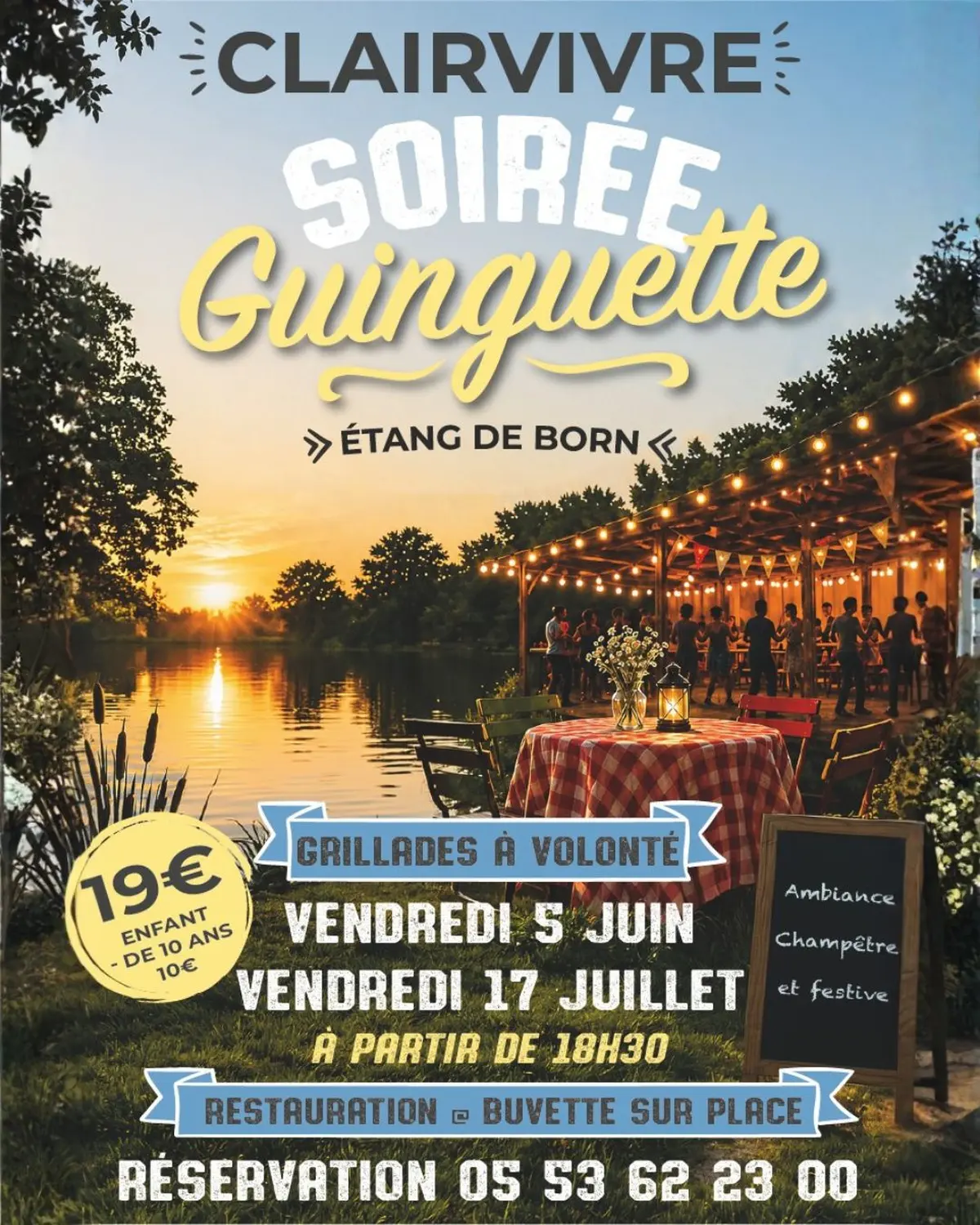 Soirée Guinguette à l'étang de Born