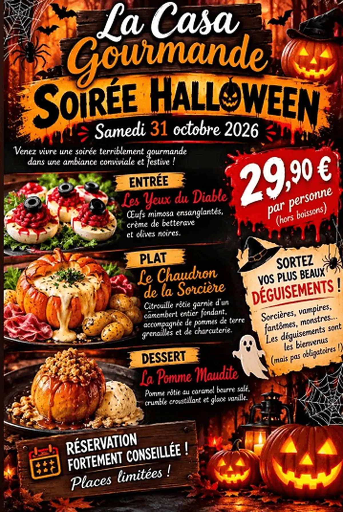 Soirée halloween à La Casa Gourmande