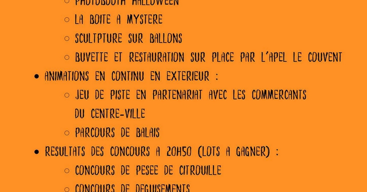 Soirée Halloween et Château hanté