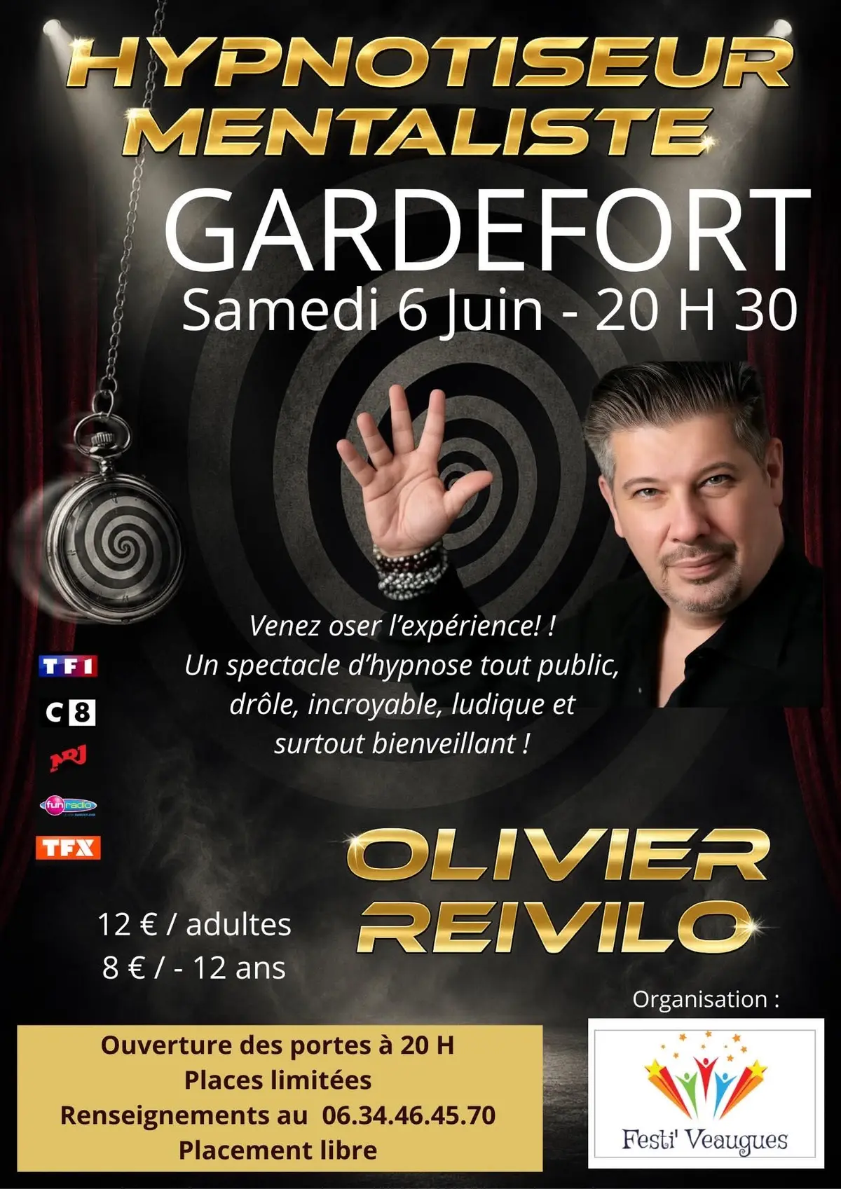 Soirée hypnotiseur, mentaliste