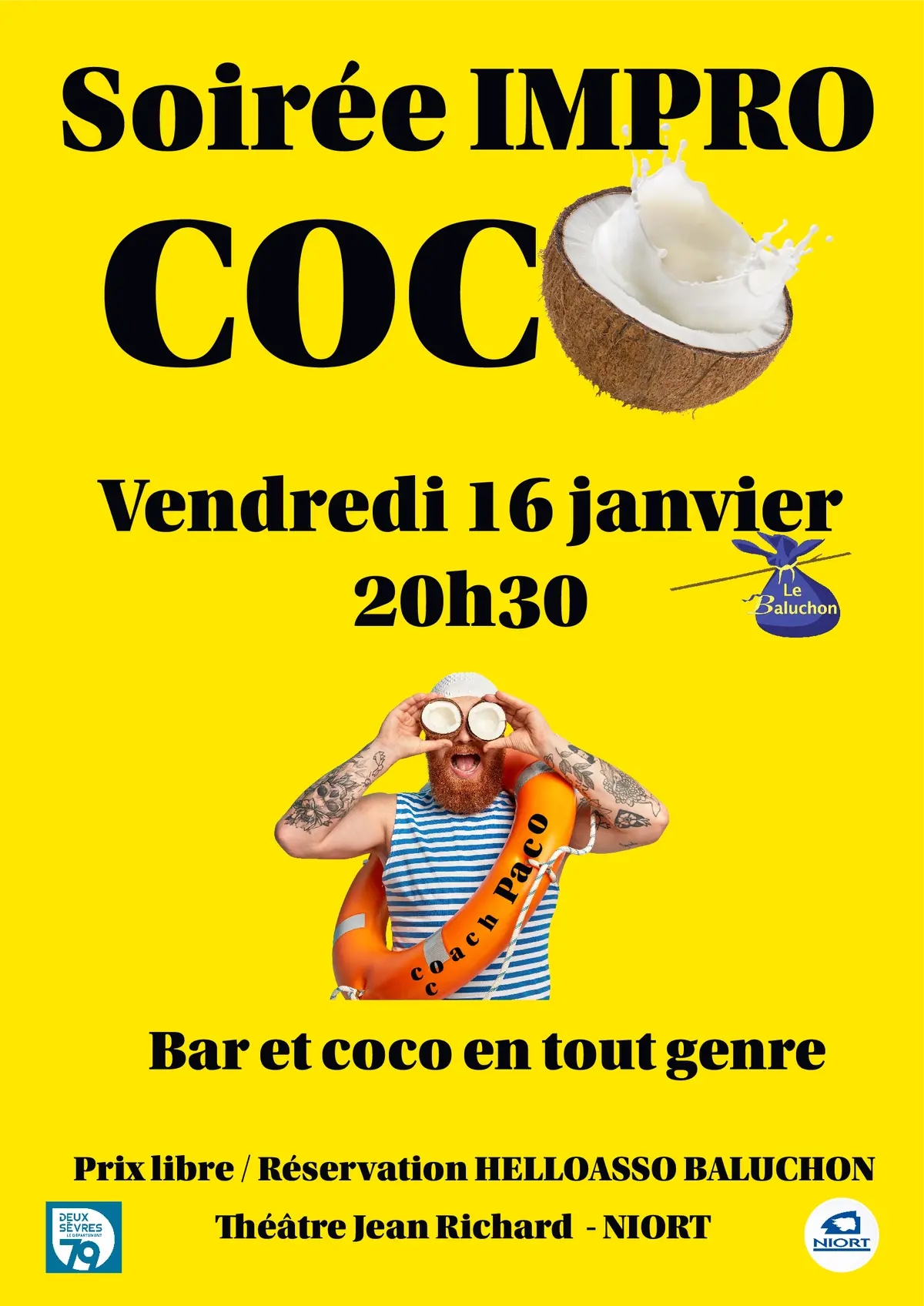 Soirée impro coco à Niort