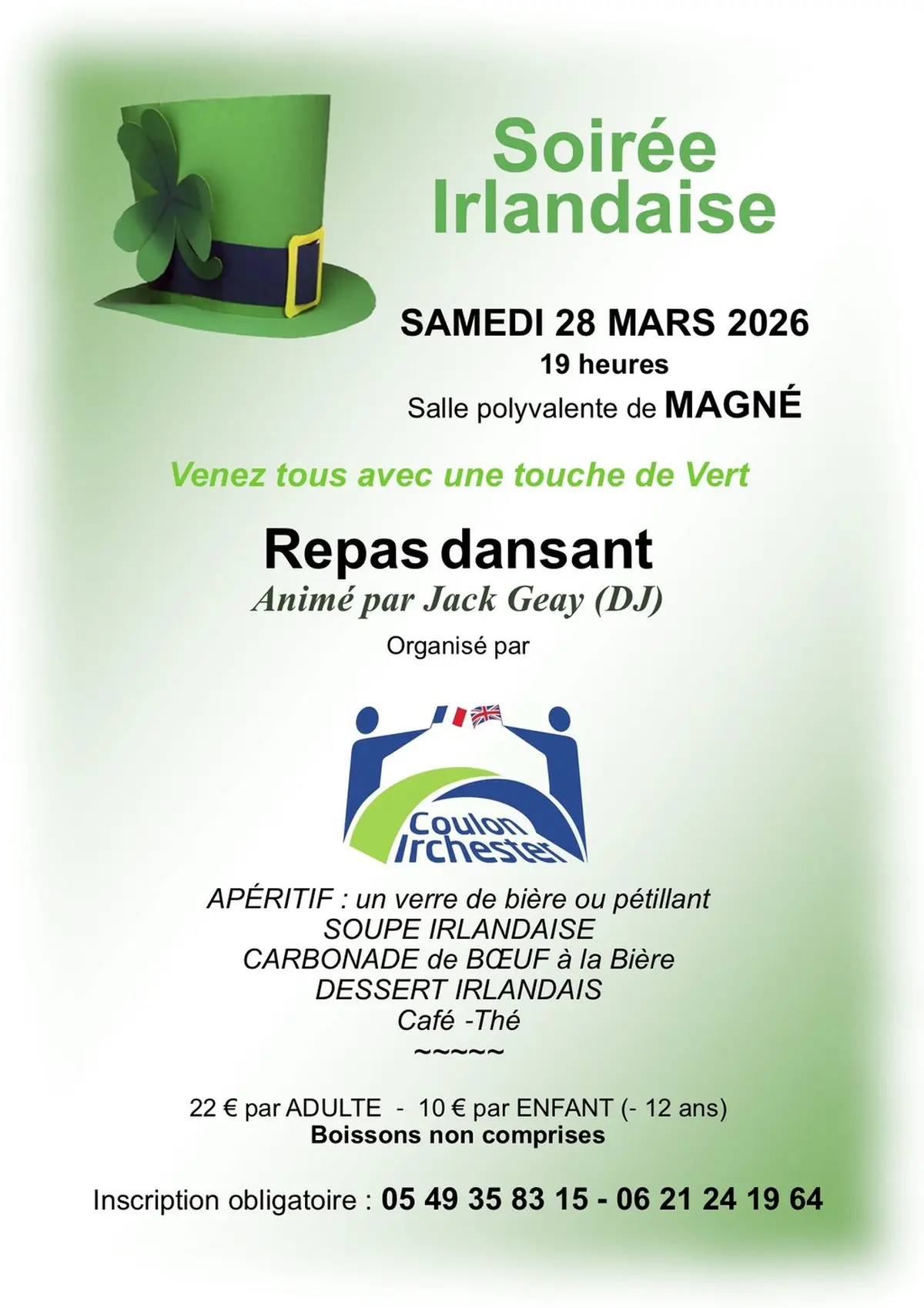 Soirée Irlandaise à Magné