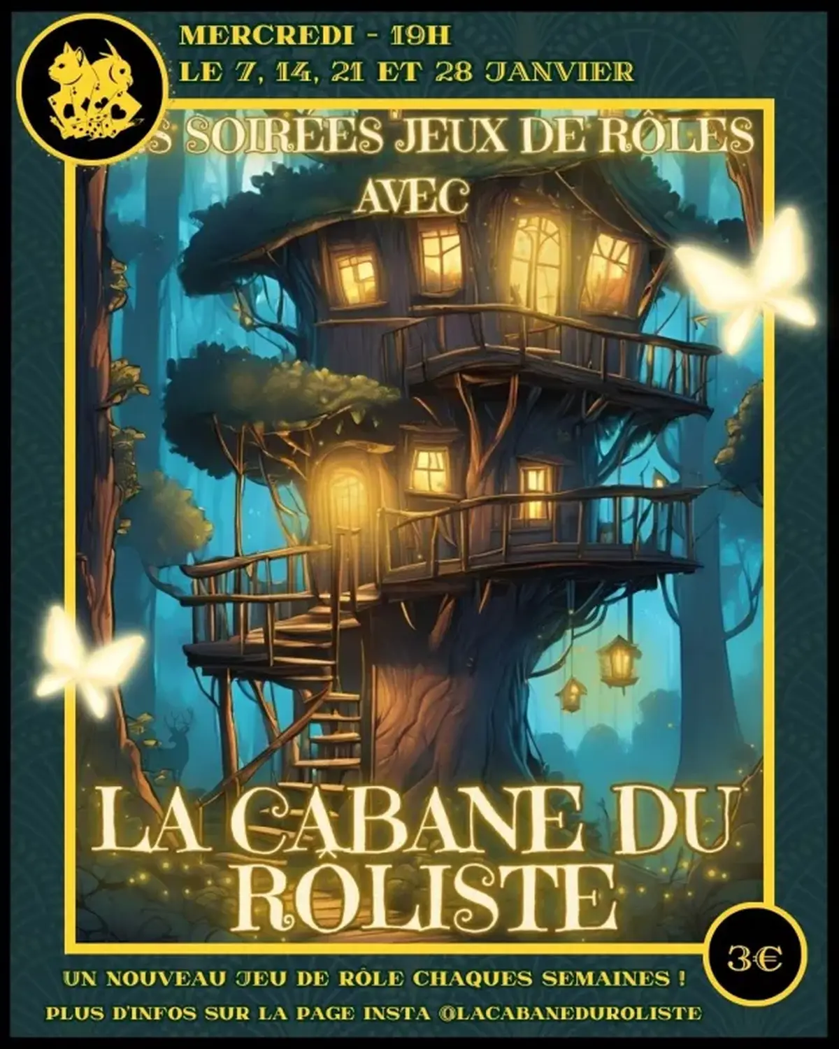 Soirée Jeu de rôle du mercredi au chat chouette