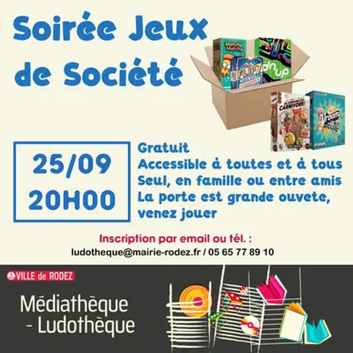 Soirée jeux à la Ludothèque de Rodez
