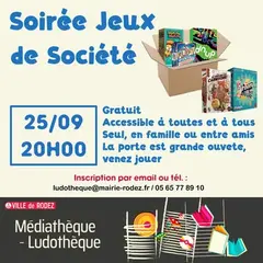 Soirée jeux à la Ludothèque de Rodez