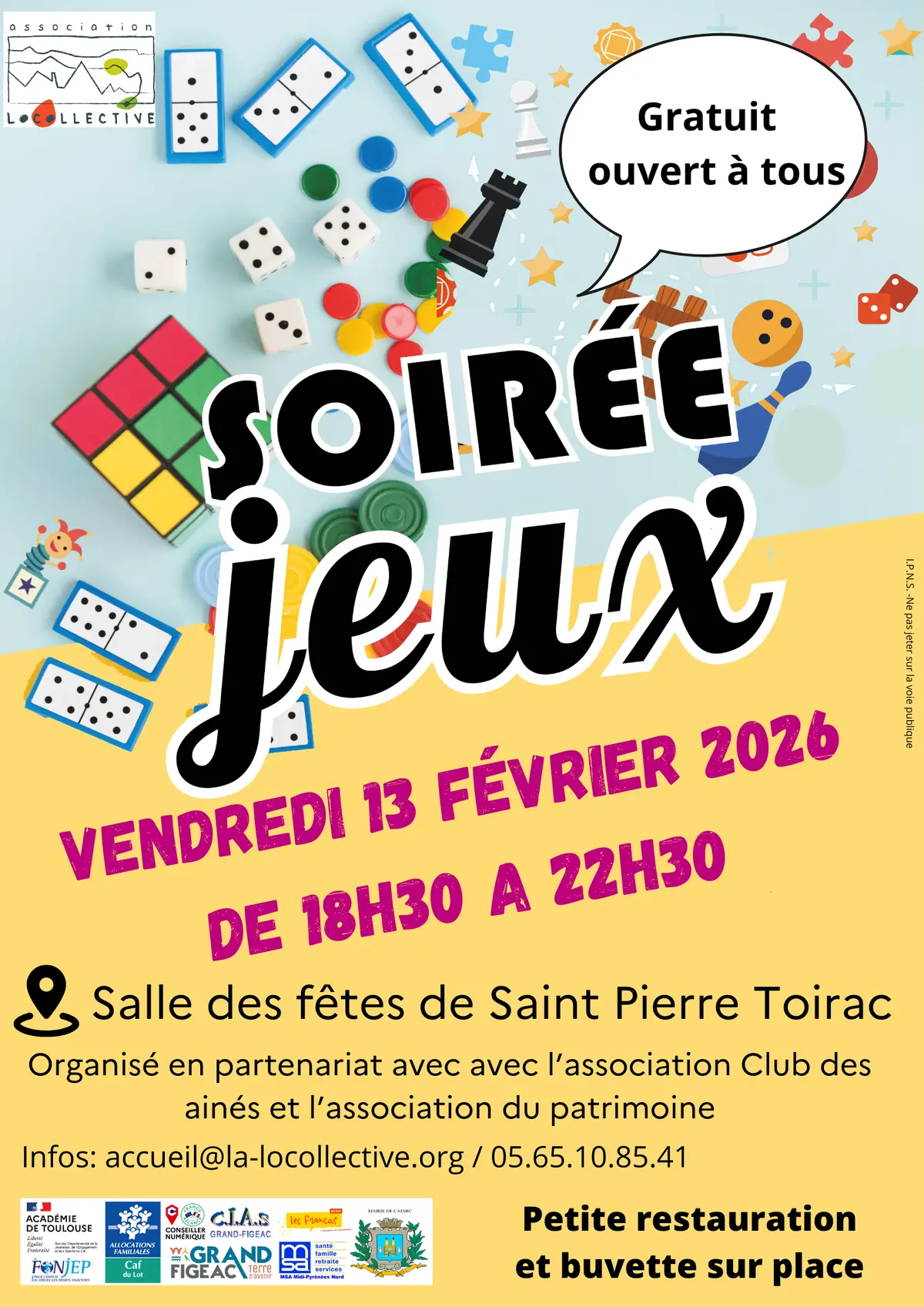 Soirée jeux à Saint-Pierre-Toirac