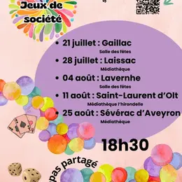 Soirée jeux à St Laurent d'Olt