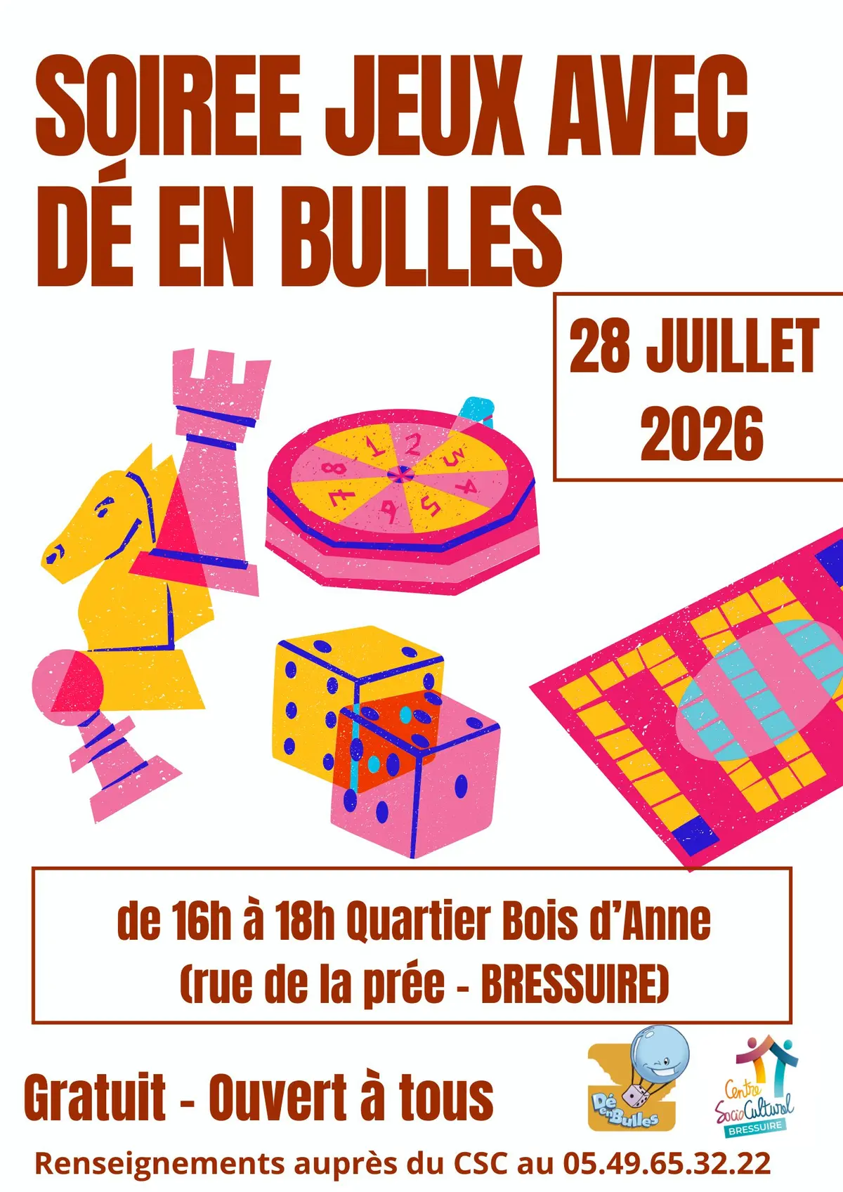 Soirée jeux avec Dé en Bulles
