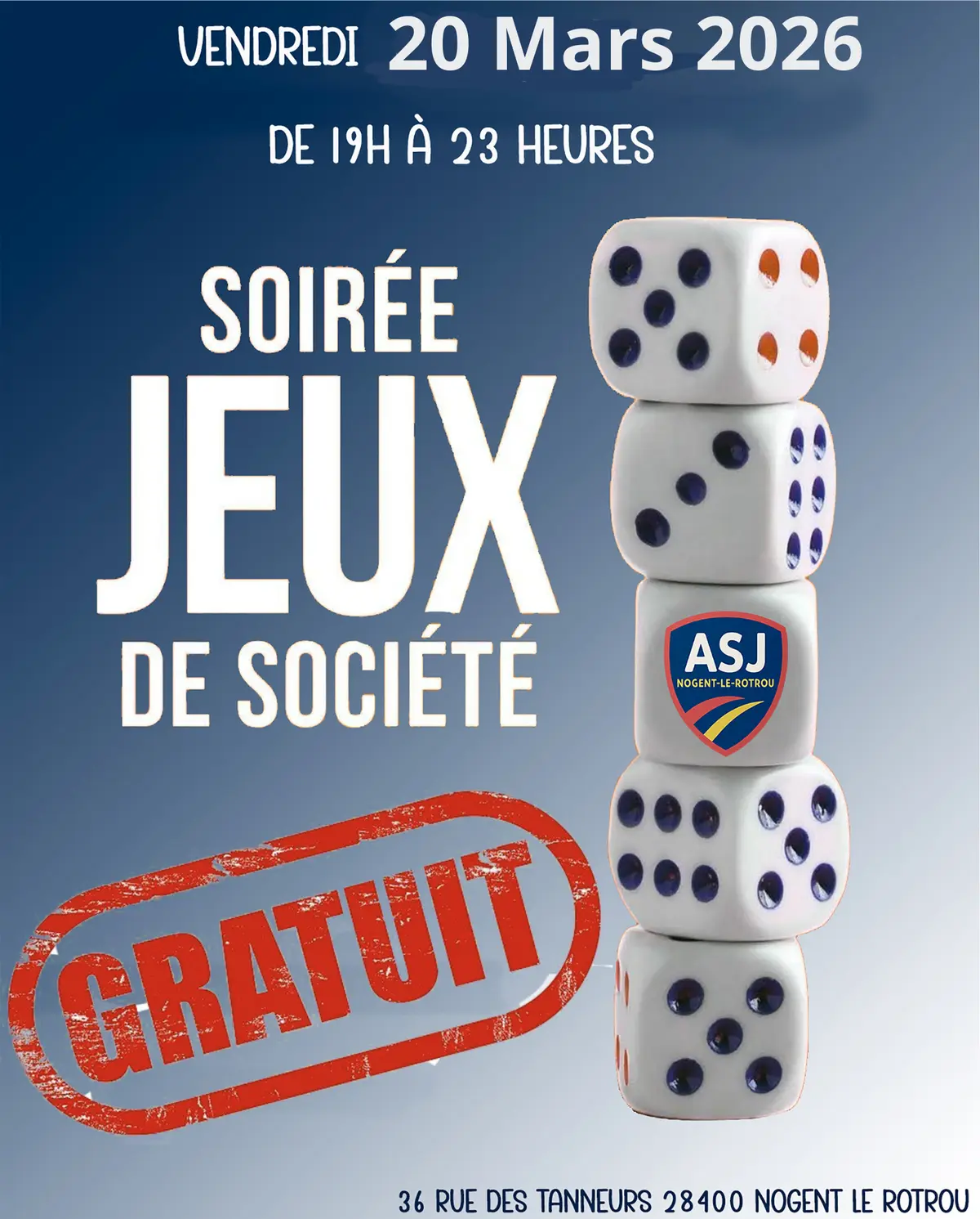 Soirée jeux de société à l'ASJ