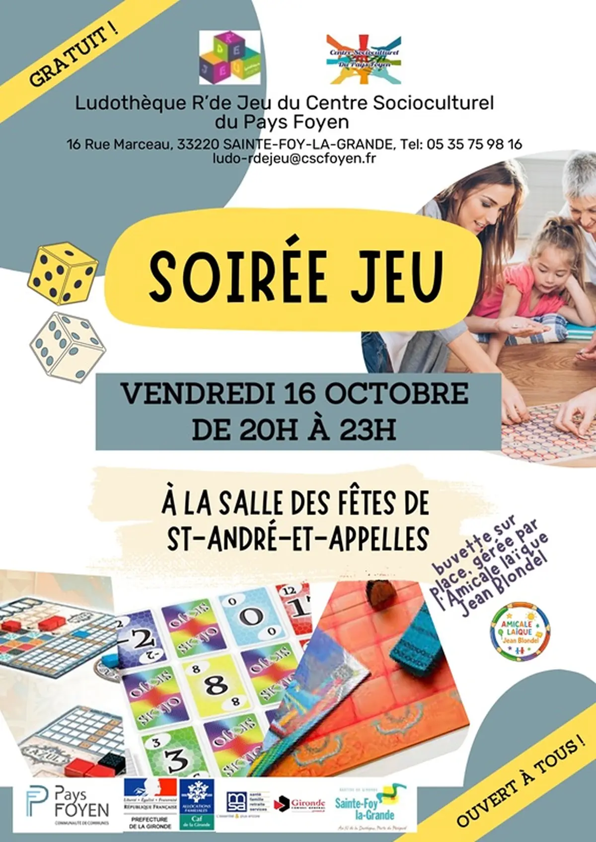 Soirée jeux de société avec la Ludothèque