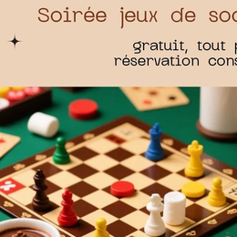 Soirée jeux de société chocolat chaud et chamallow - Bibliothèque Claire Bretécher