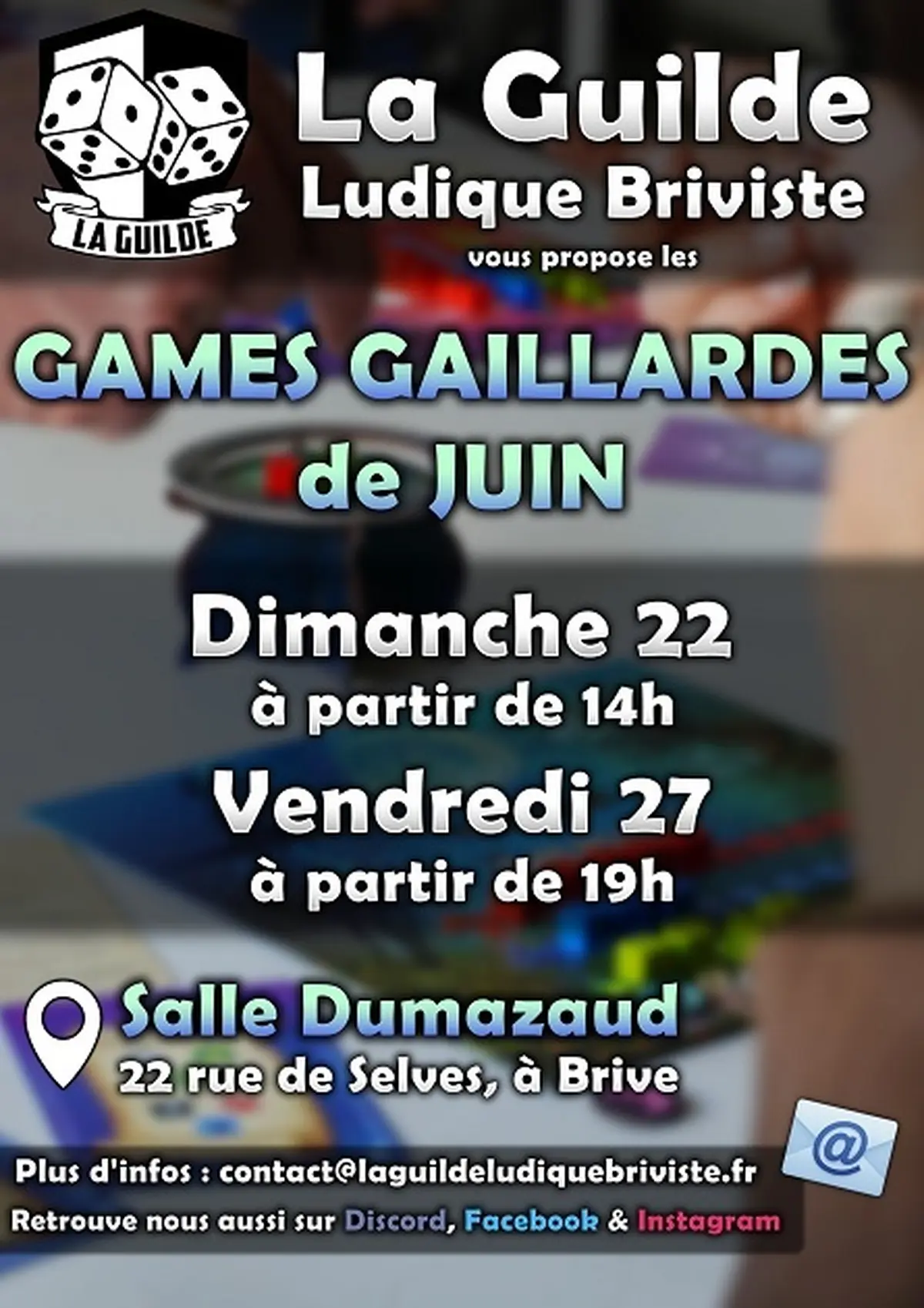 Soirée jeux de société (Salle Dumazaud)