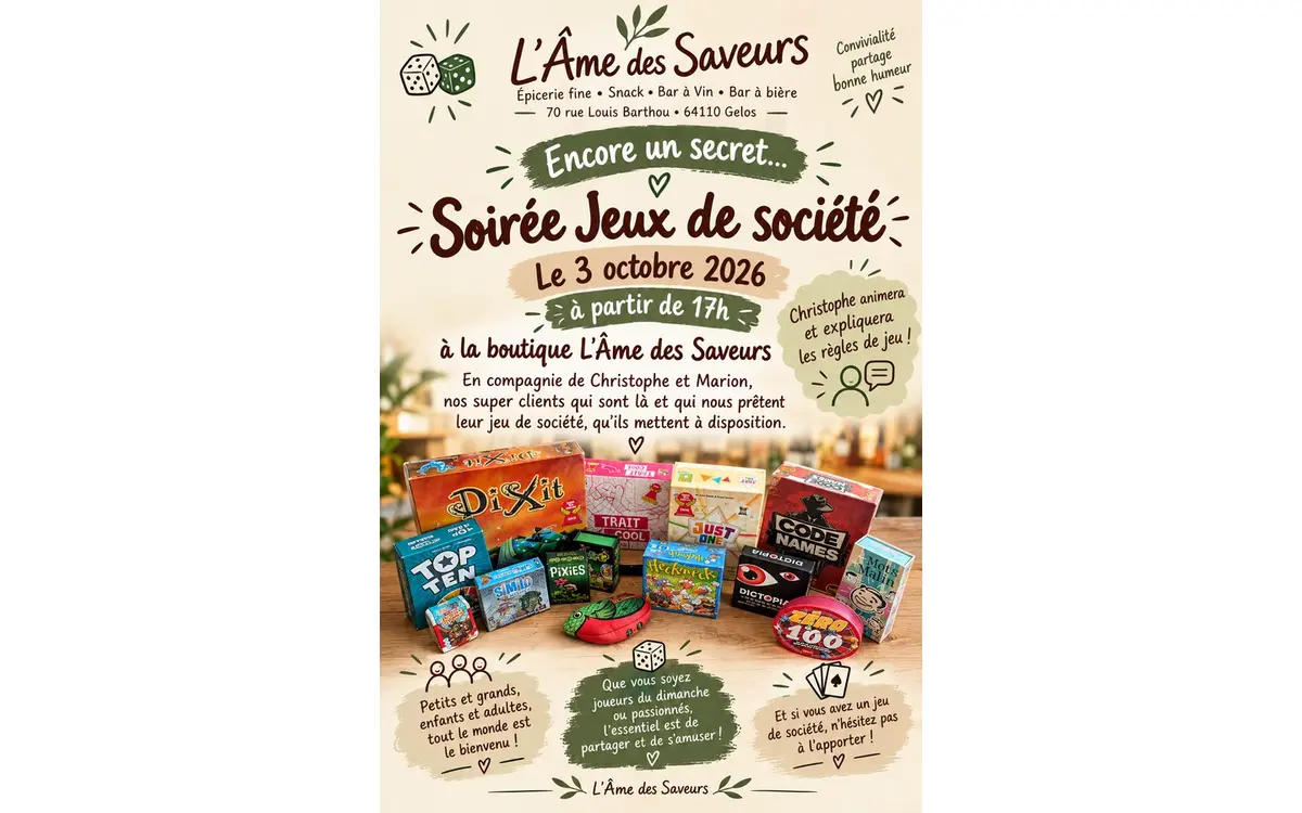 Soirée jeux de sociétés