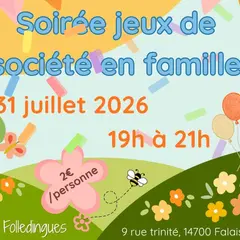 Soirée jeux de sociétés en famille à la boutique les Folledingues