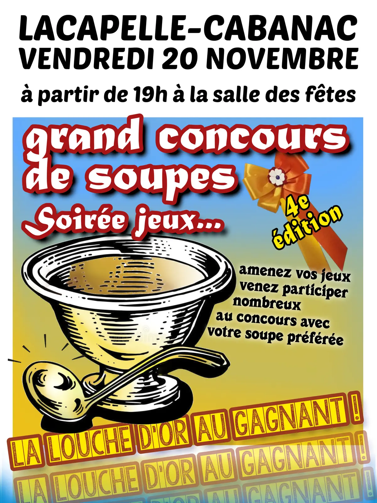 Soirée jeux & grand concours de soupes