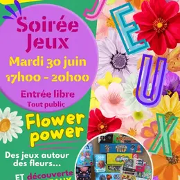 Soirée jeux Flower power à la Médiathèque de Bozouls