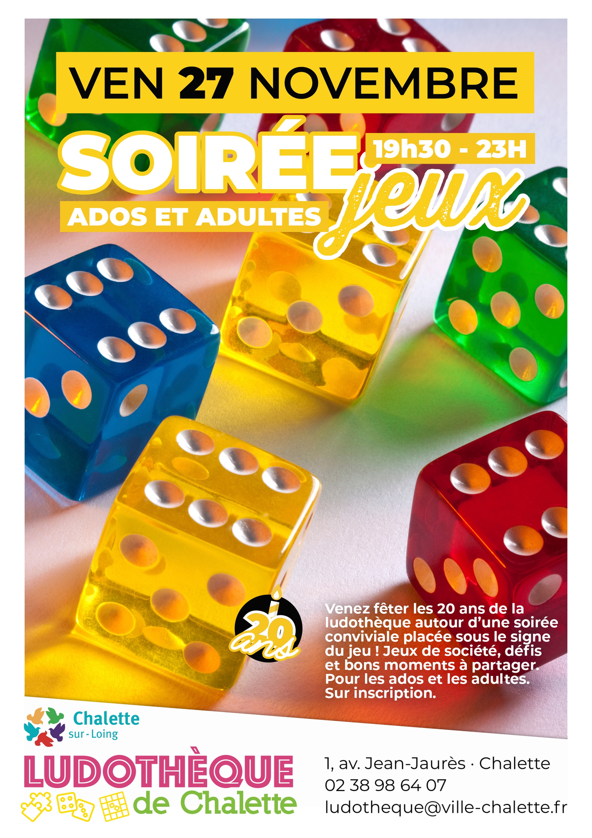 Soirée jeux – Spéciale 20 ans de la ludothèque