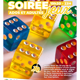 Soirée jeux – Spéciale 20 ans de la ludothèque