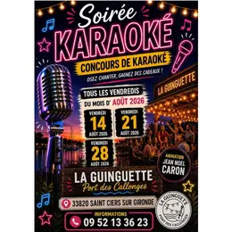 Soirée Karaoké à Braud à la Guinguette du Port des Callonges