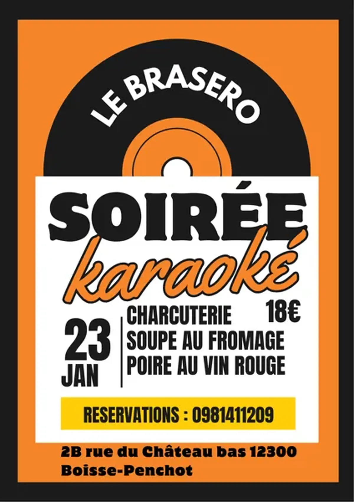 Soirée karaoké au Brasero