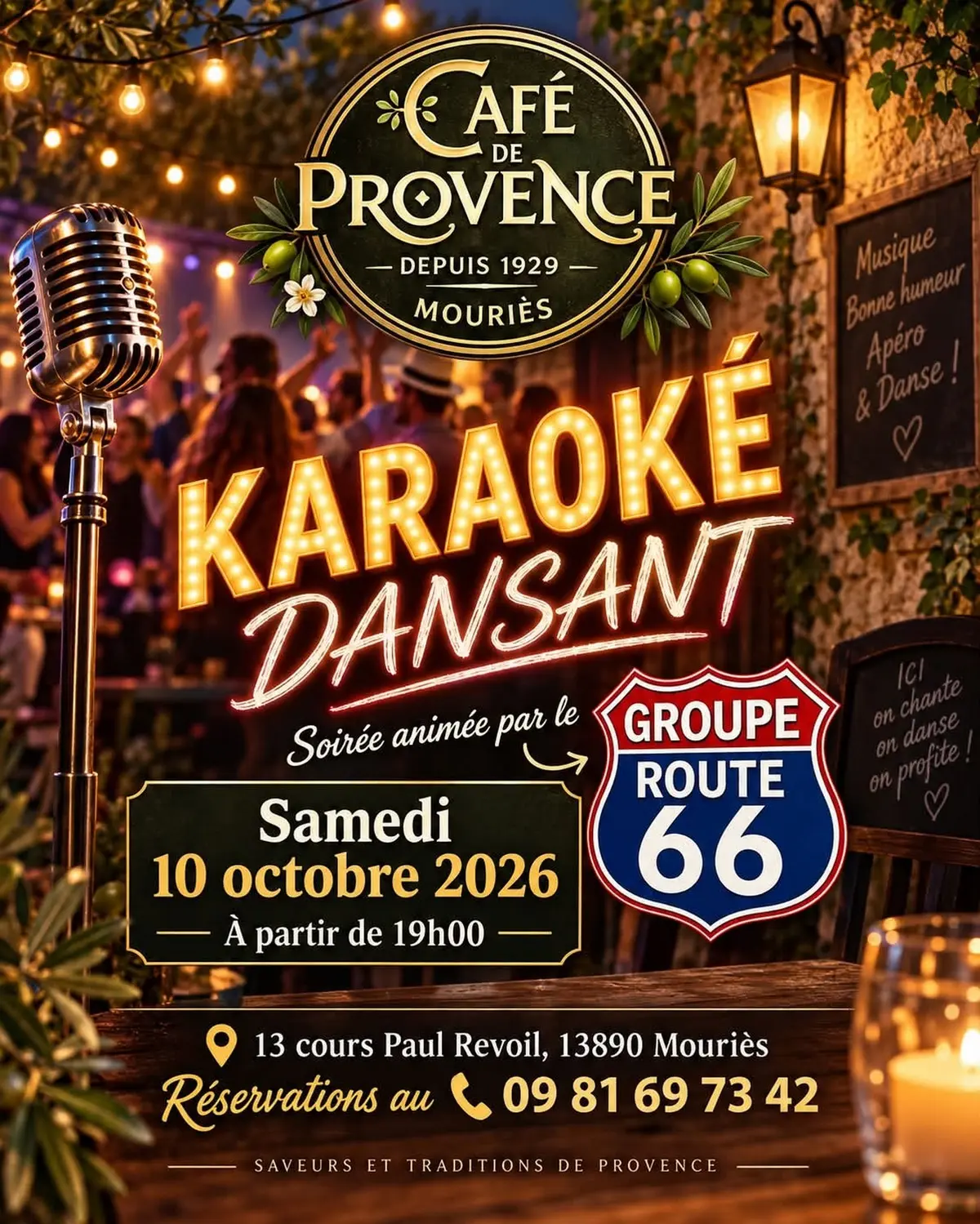 Soirée karaoké au Café de Provence