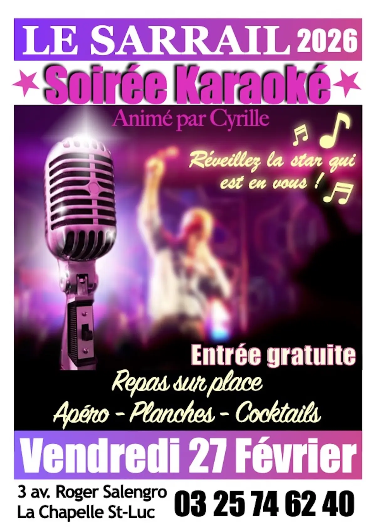 Soirée karaoké avec Cyrille