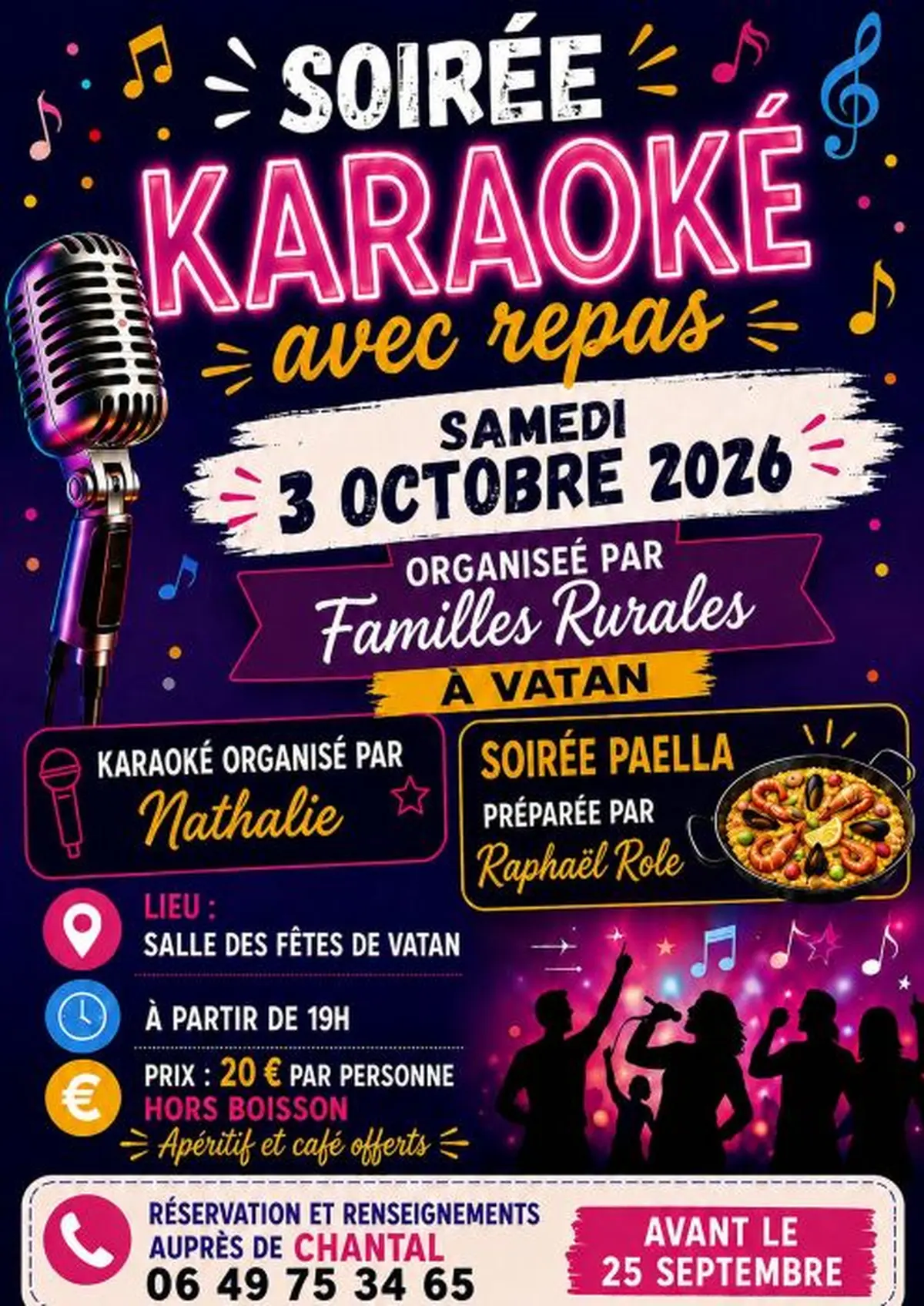 Soirée karaoké avec repas