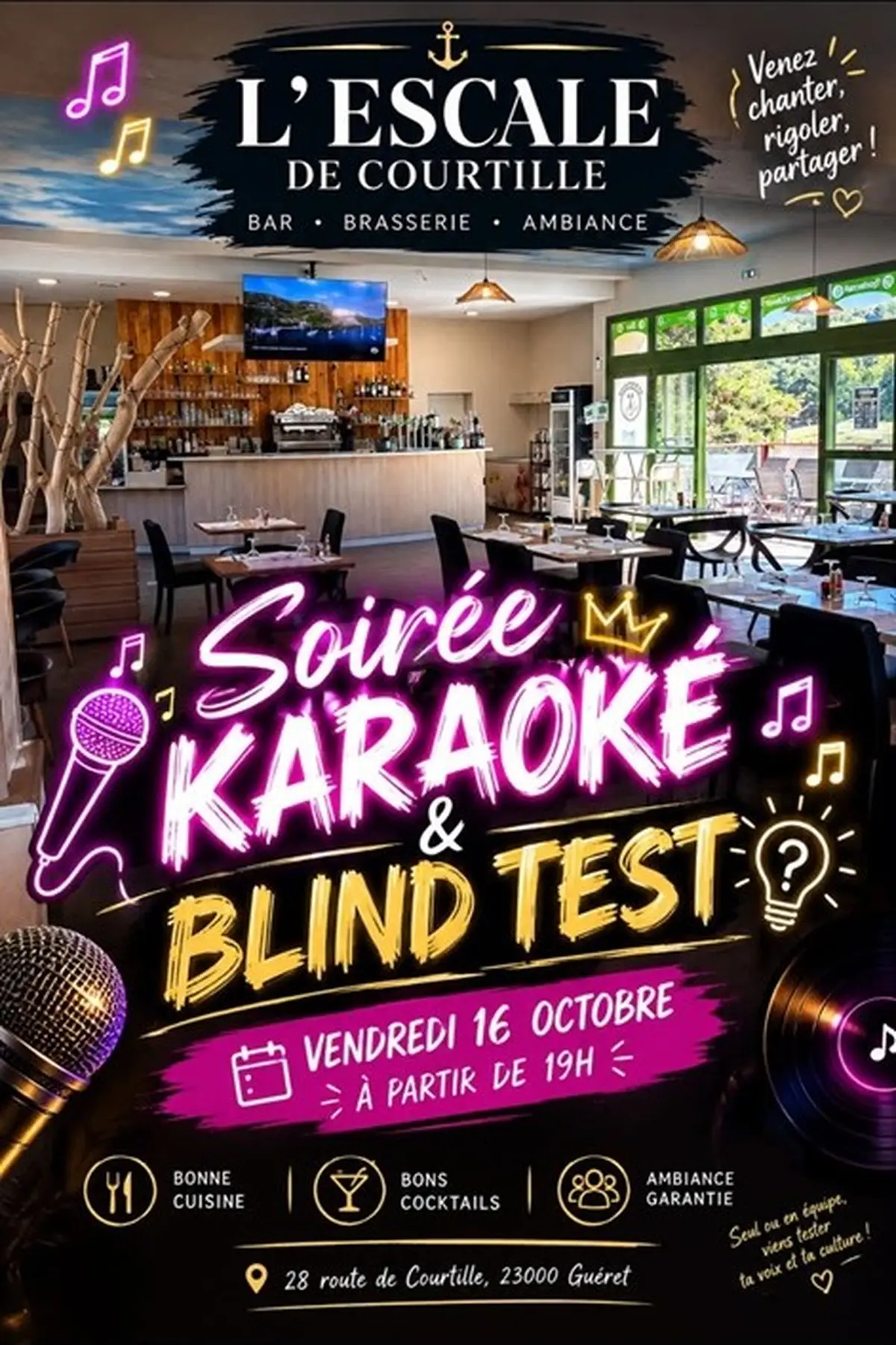 Soirée karaoké et blind test