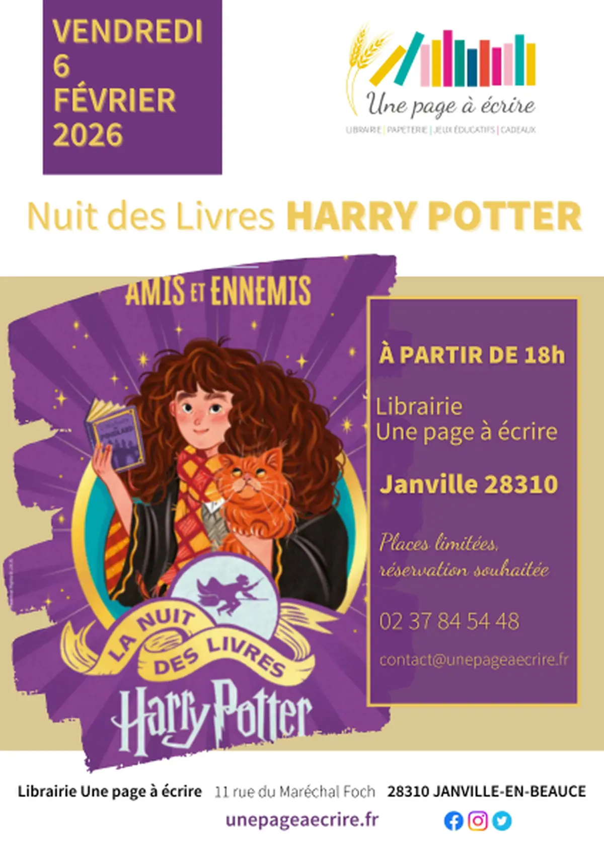 Soirée « La nuit des livres Harry Potter 2026 »