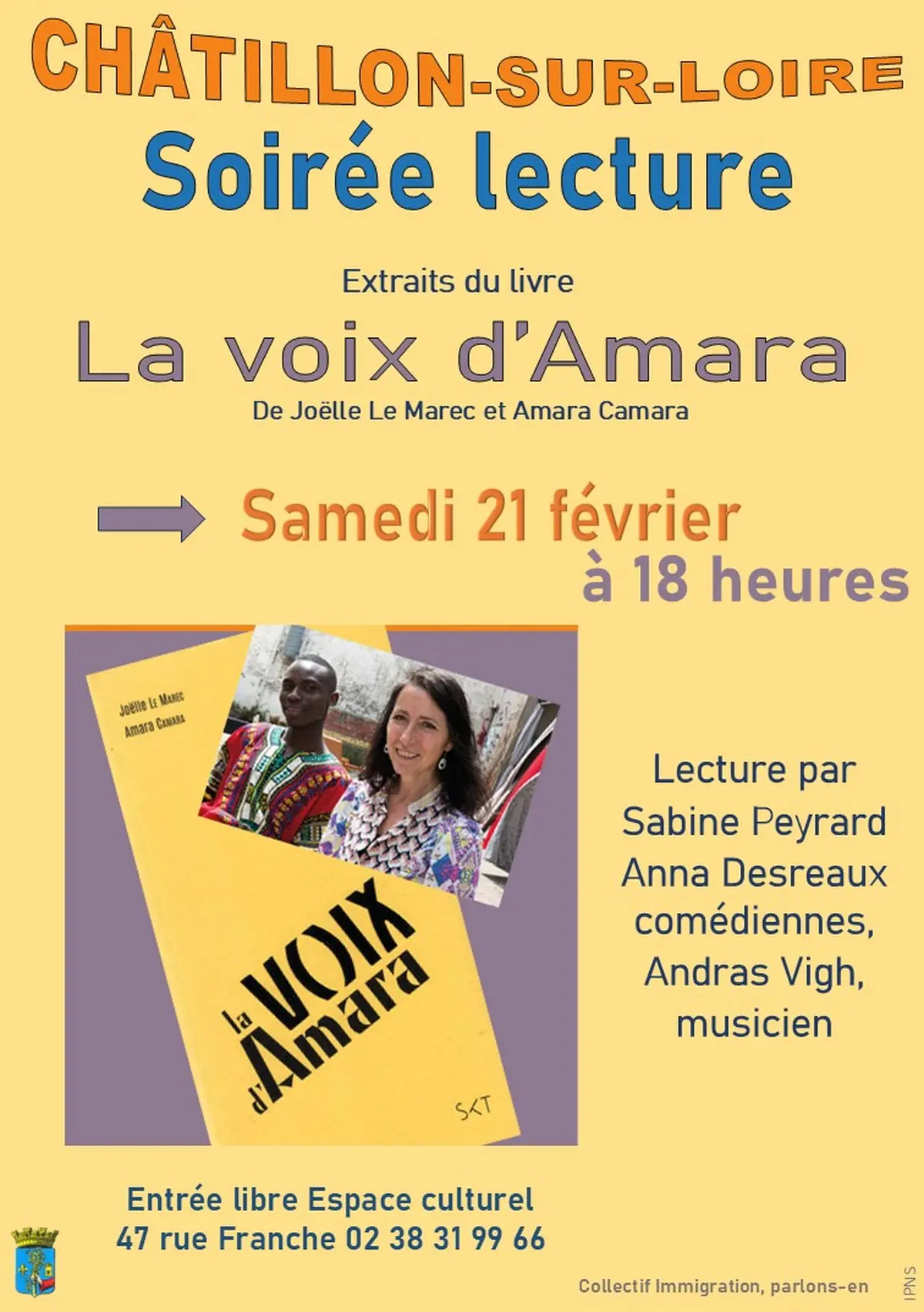 Soirée lecture autour du livre La Voix d'Amara