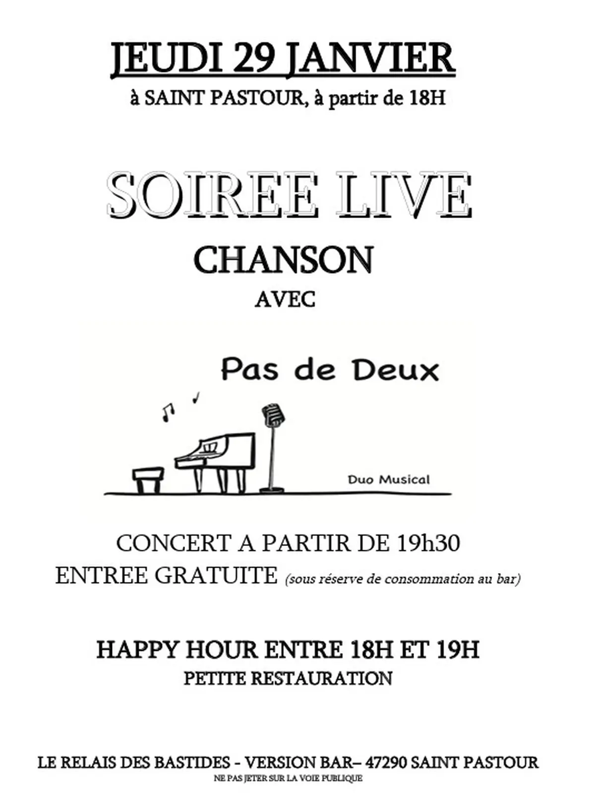 Soirée live chansons