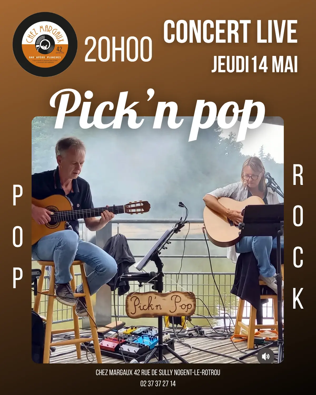 Soirée live chez Margaux avec Pick'n pop