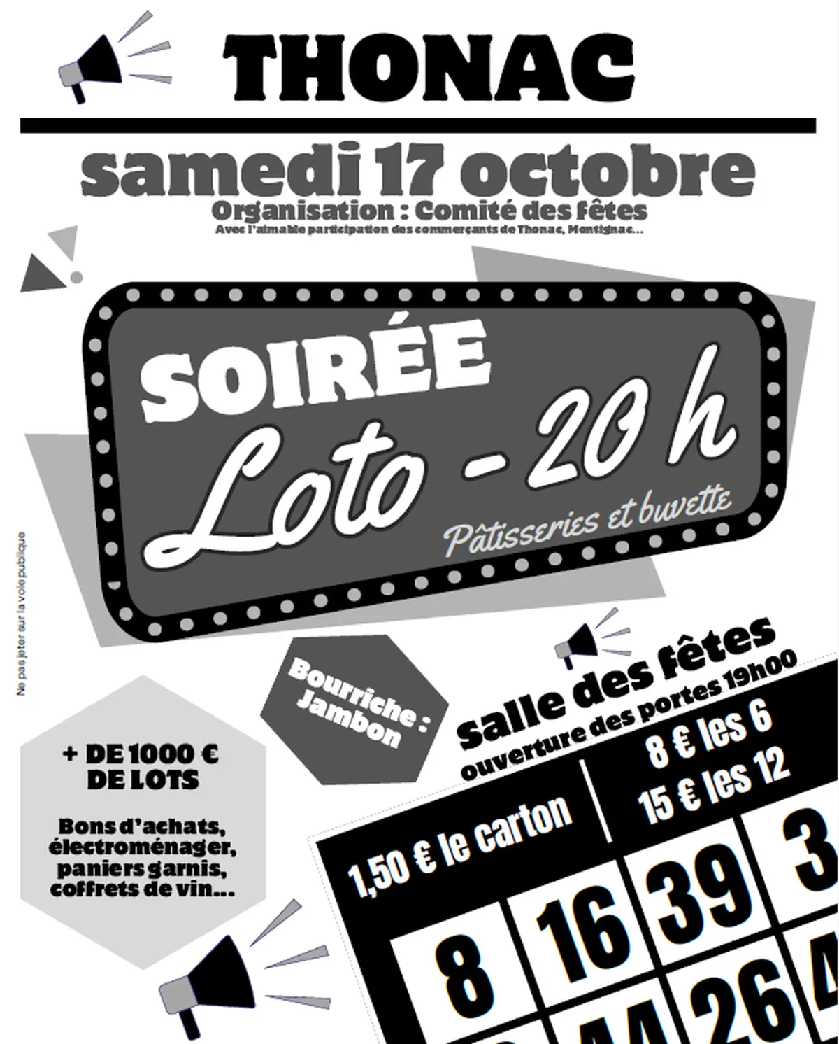 Soirée loto à Thonac