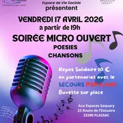 Soirée micro ouvert poésies et chansons