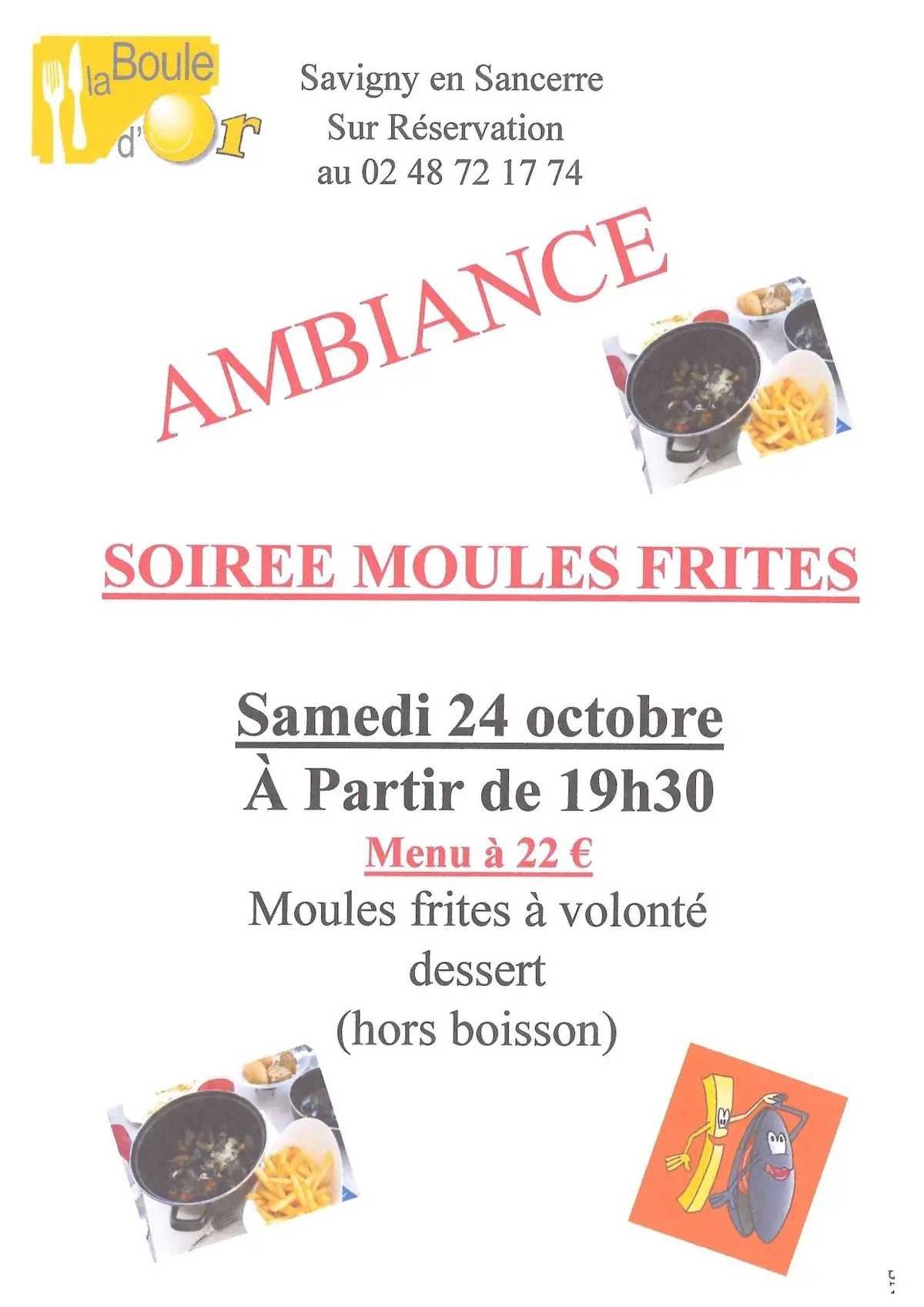 Soirée Moules Frites