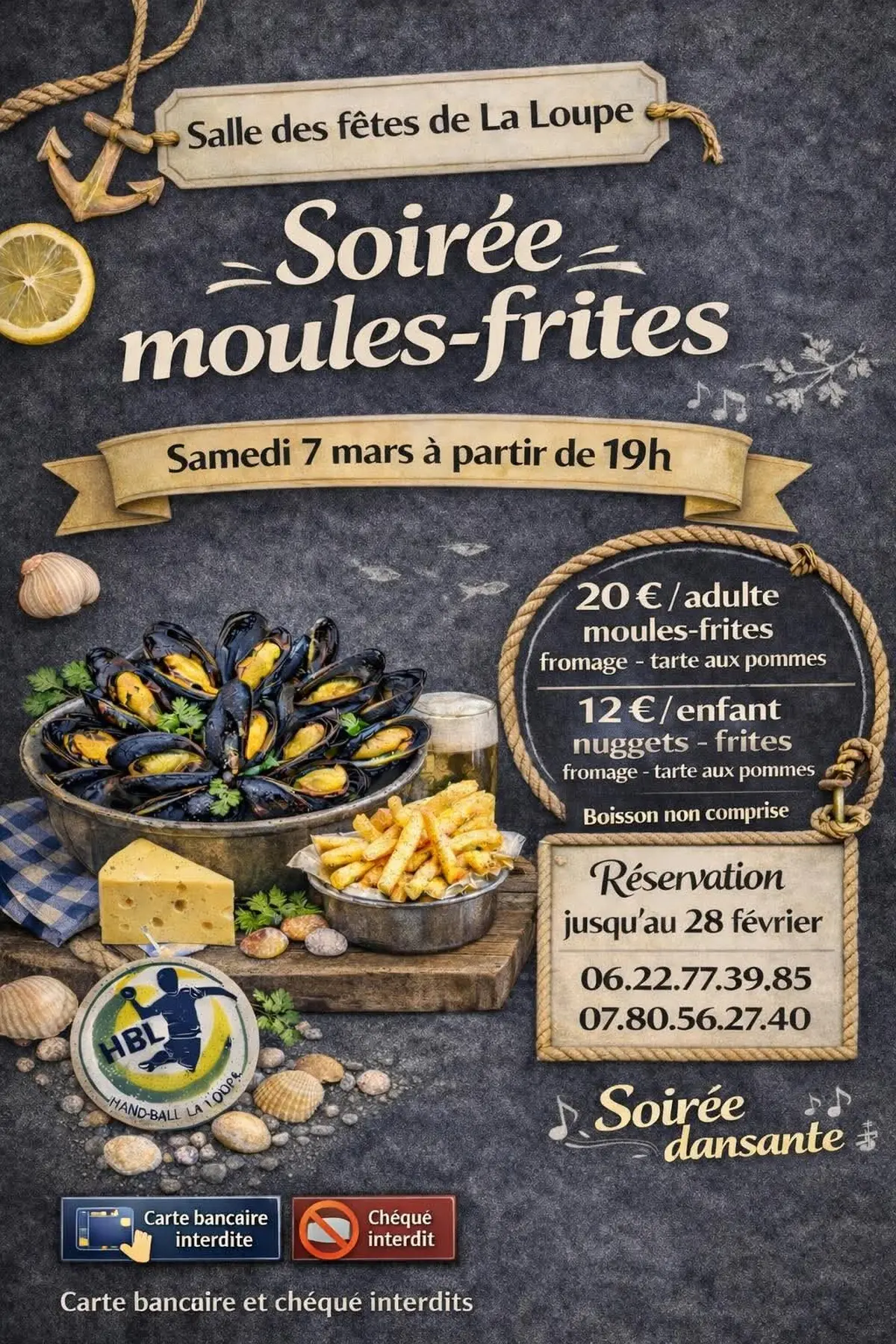 Soirée Moules-frites