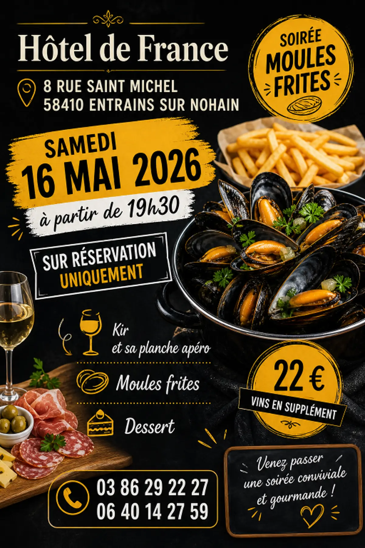 Soirée moules frites