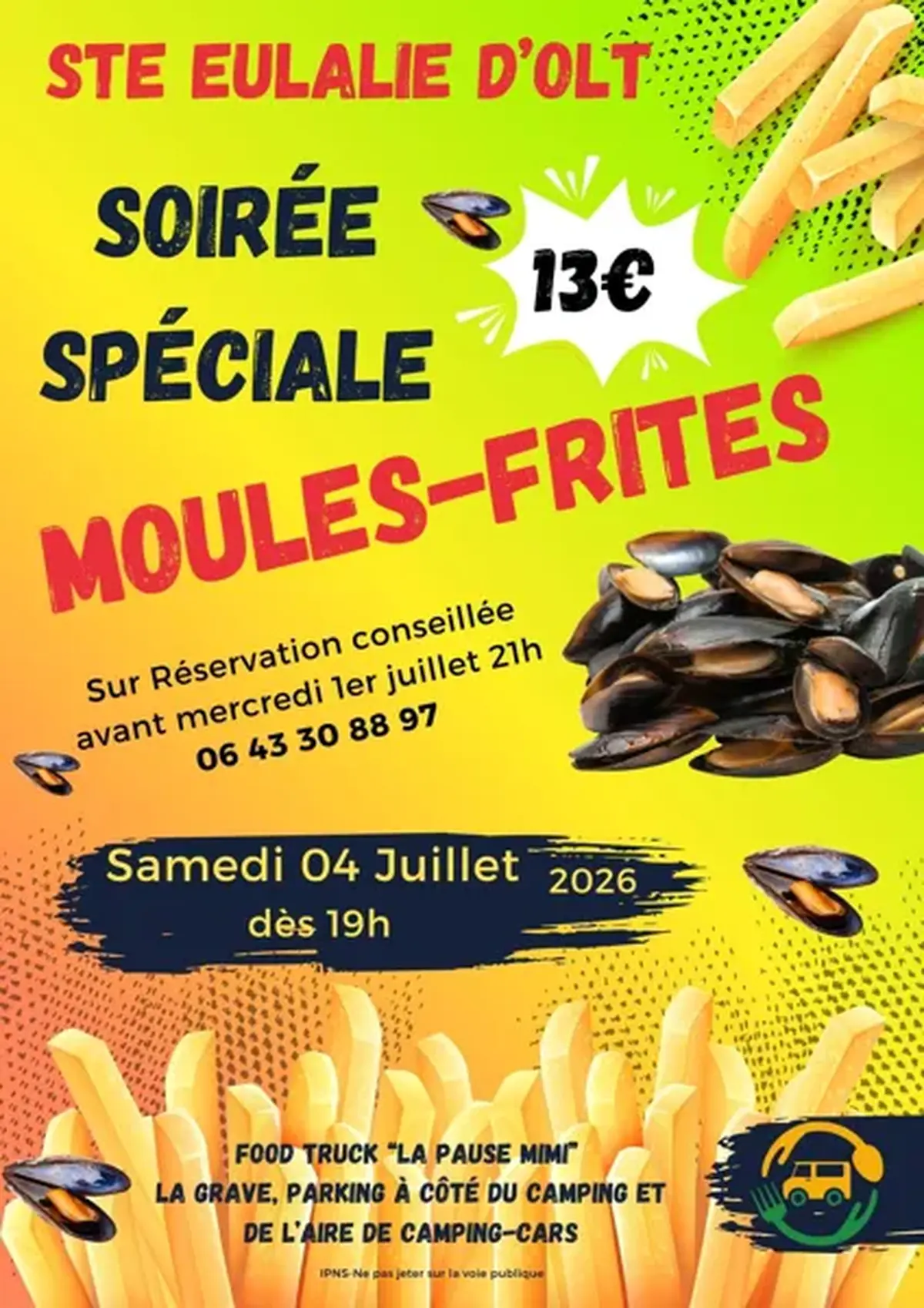 Soirée moules-frites au Food Truck La Pause Mimi