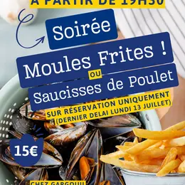 Soirée moules frites chez Gargouil