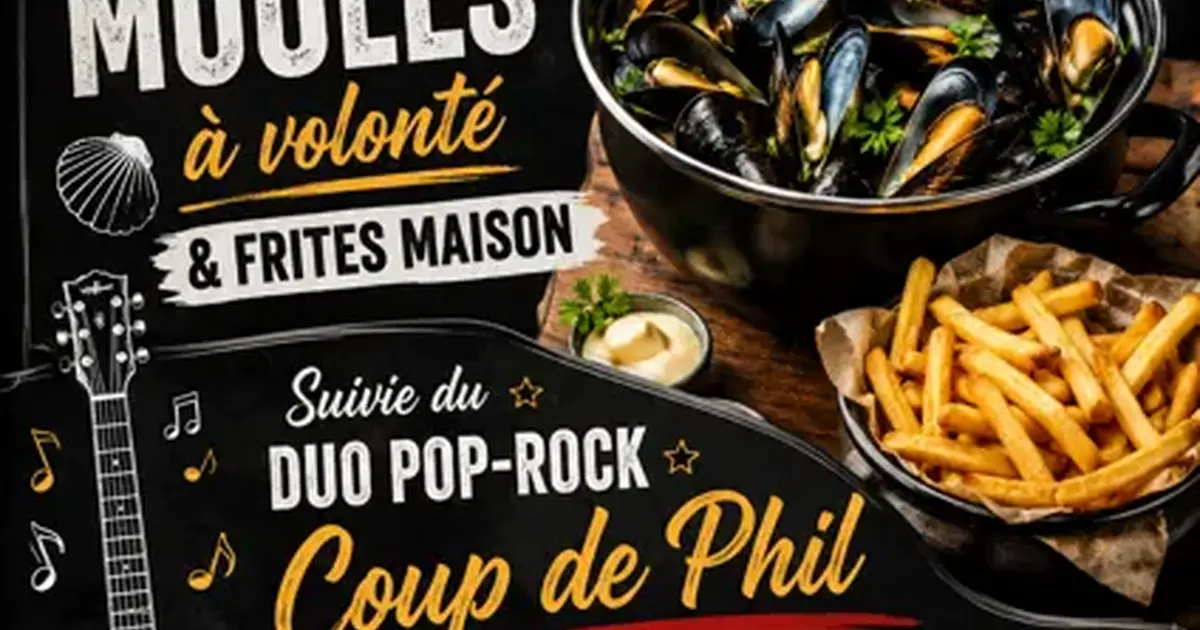 Soirée moules - frites suivie d'un concert au Brasero