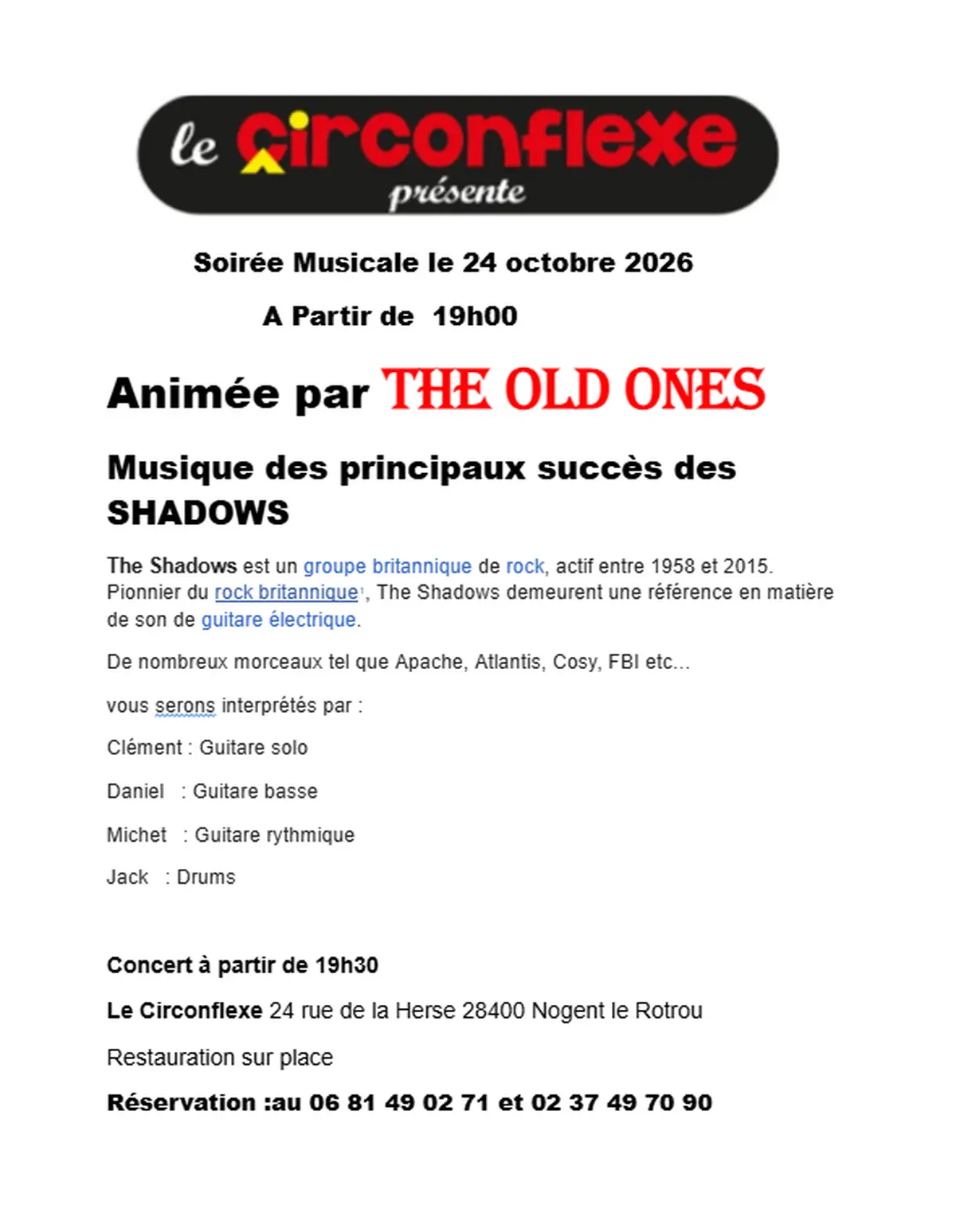 Soirée musicale au Circonflexe