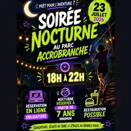 Soirée nocturne au parc accrobranche