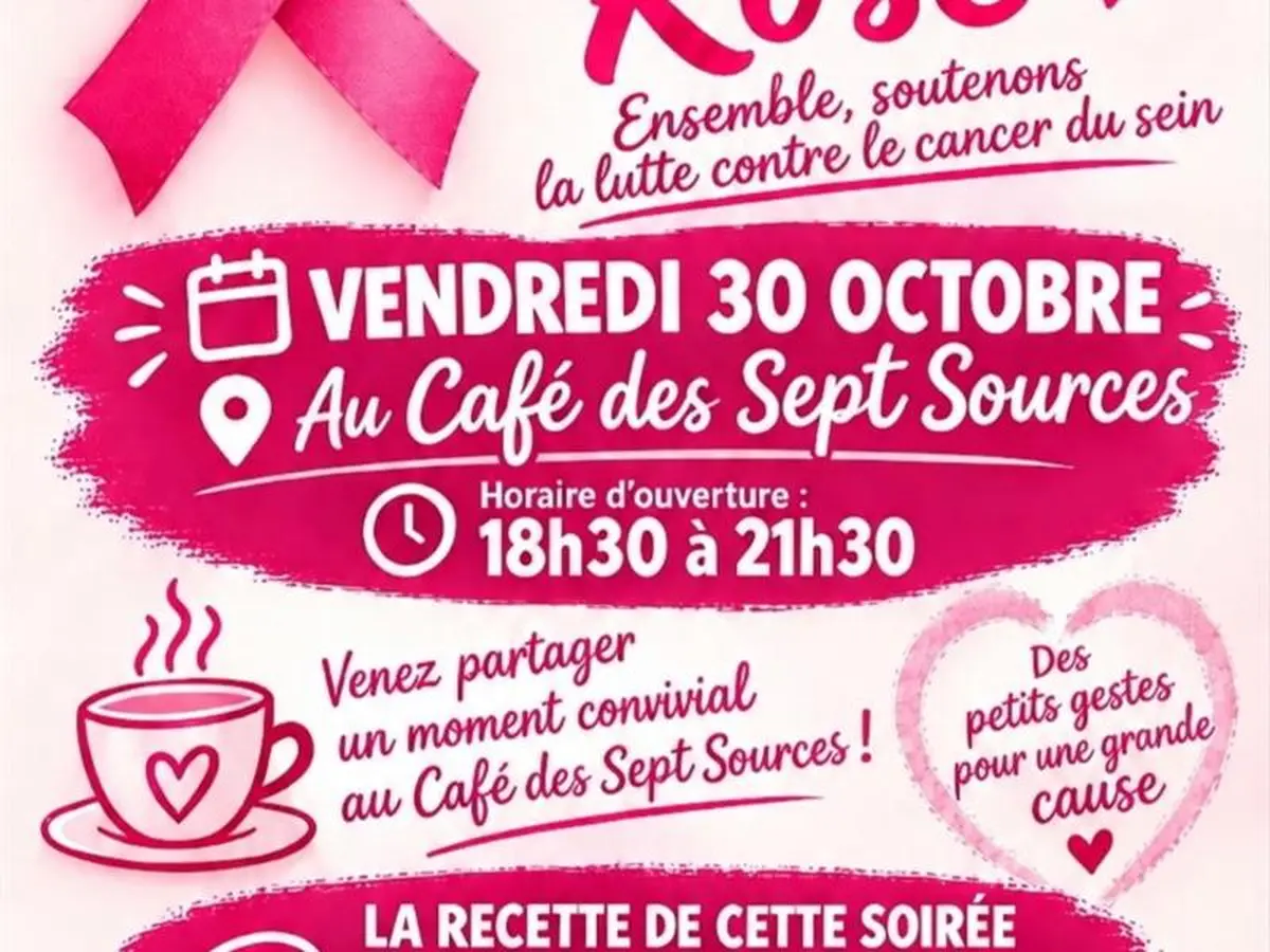 Soirée Octobre Rose - Café des 7 Sources